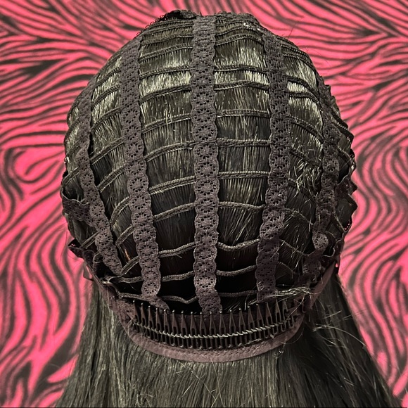 BLACK BONE STRAIGHT NATURAL TEXTURED U-PART WIG // CLIPS HAIR LOSS SOLUTION - Picture 9 of 10